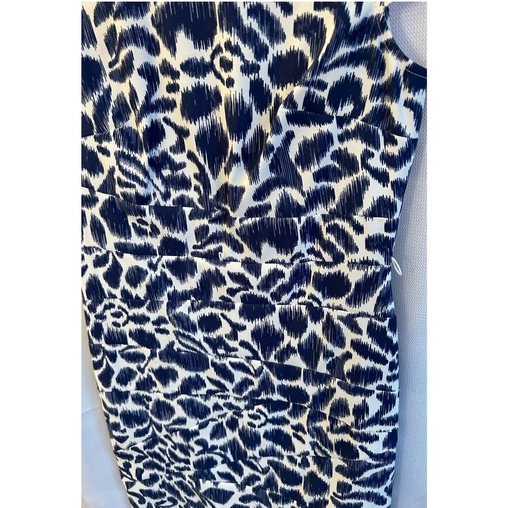 Alyx Sheath Dress Blue Patterned Size 8 - Picture 3 of 5